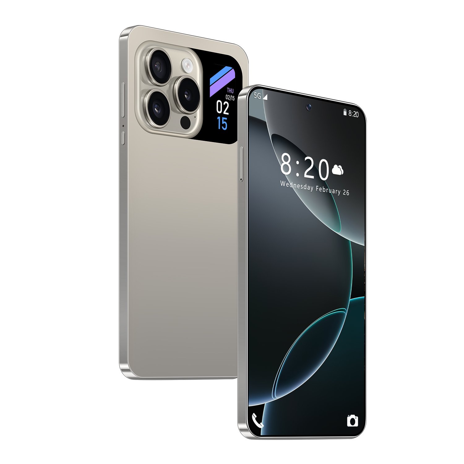 Hot selling Cheap big screen i16 with Secondary Screen cell Phone Android unlocked Dual SIM GSM smart AI Android gaming phone